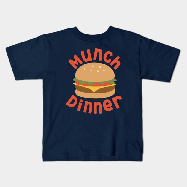 Munch Dinner Kids T-Shirt by TinPis